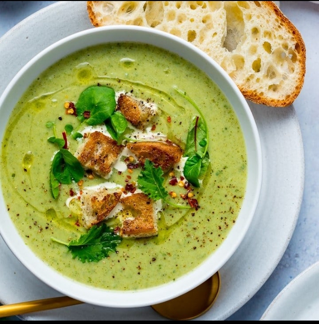 Sopa crema de brócoli