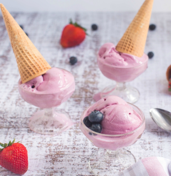 Helado de frutas