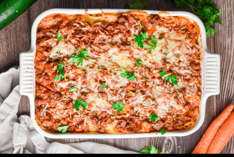 Lasaña carne y verduras